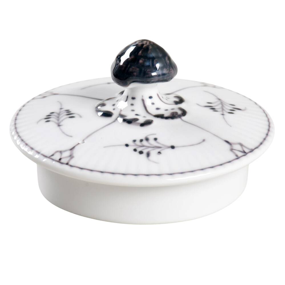 Black Fluted Half Lace Lid for Teapot