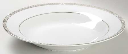 Platinum Rim Soup Bowl