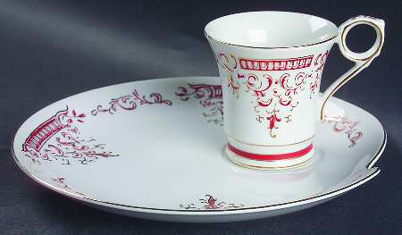 RN1 Gold and Red Snack Plate & Cup Set