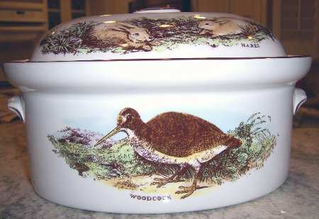 Old English Game 1.5 Quart Oval Covered Casserole