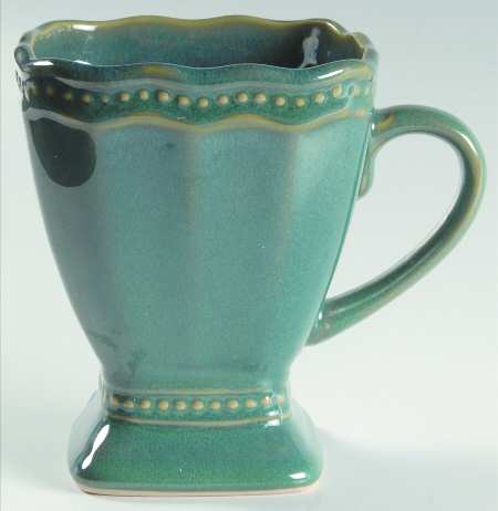 Hobnail Peacock Green (Square) Mug