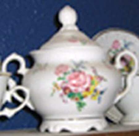 Rose Sugar Bowl & Lid