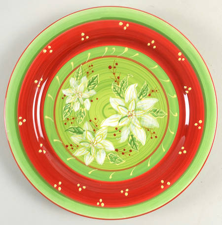 Holly Christmas Salad Plate