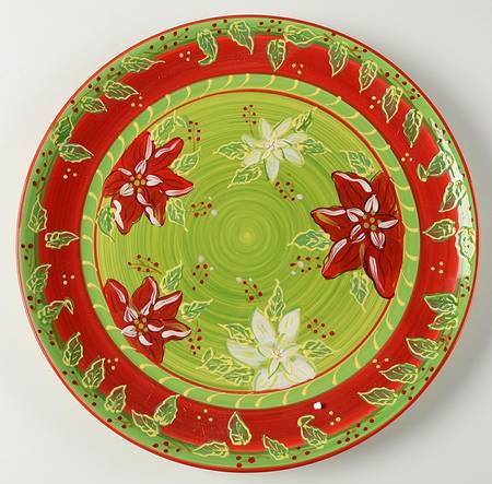Holly Christmas Service Plate (Charger)