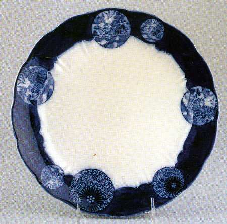 Willow &amp; Aster (Flow Blue, Blue Circles, No Gold) by Royal Doulton