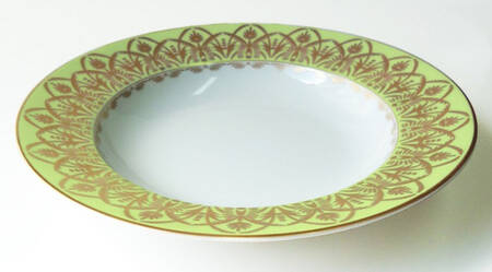 Oasis Green Large Rim Soup Bowl