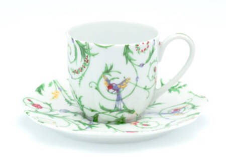 Fruits d'Ete' Flat Demitasse Cup & Saucer Set