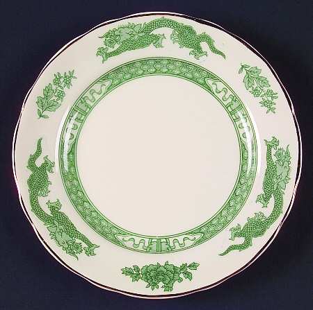 Dragon Green Bread & Butter Plate