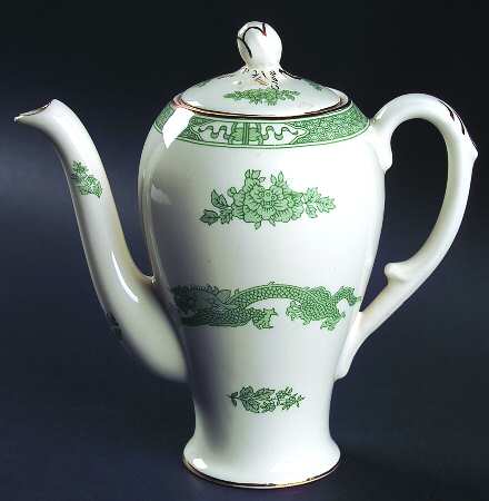 Dragon Green Coffee Pot & Lid