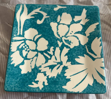 Ambiance Turquoise Square Salad Plate