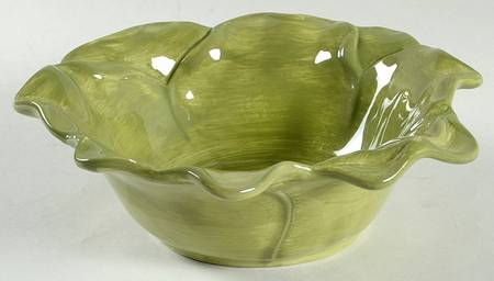Antique Green Leaf Collection Soup/Cereal Bowl