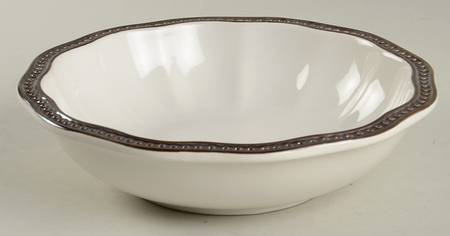 Hobnail White Platinum Coupe Soup Bowl