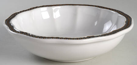 Hobnail White Platinum Soup/Cereal Bowl