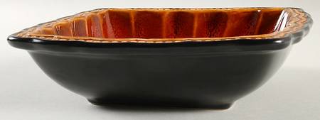 Hobnail Red Brick Square Soup Bowl