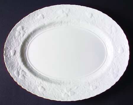 Royal Oak (Gold Trim) 13" Oval Serving Platter