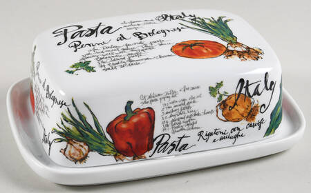 Pasta Italiana Rectangular Covered Butter by Rosanna