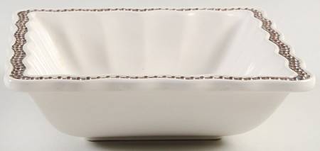 Hobnail Cream Bronze Square Soup/Cereal Bowl