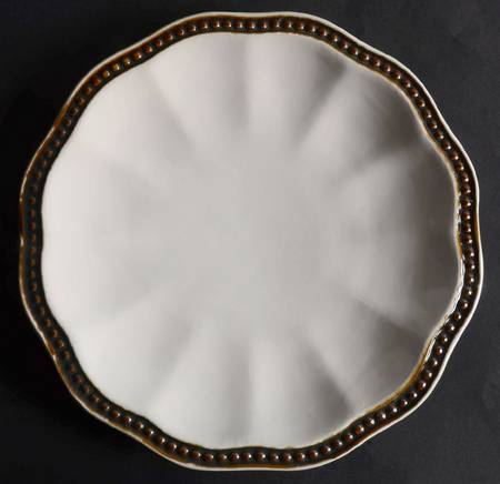 Hobnail Cream Bronze Salad Plate