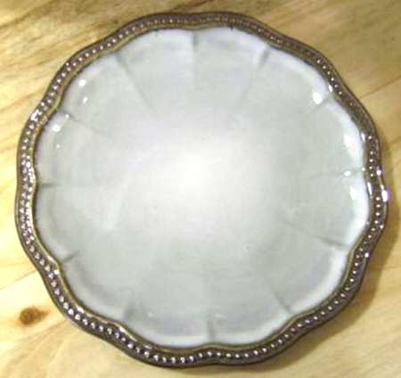 Hobnail Gray Blue Metallic Salad Plate