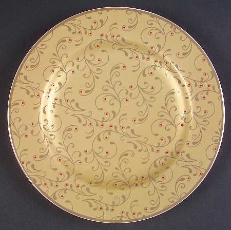 Christmas Scroll Salad Plate by Roscher & Co
