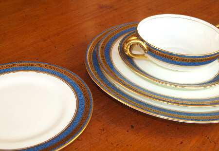 H3276 Flat Cream Soup Bowl & Saucer Set