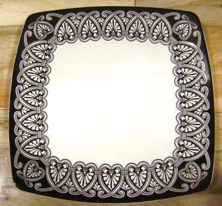 Luxury Collection Black Square Dinner Plate