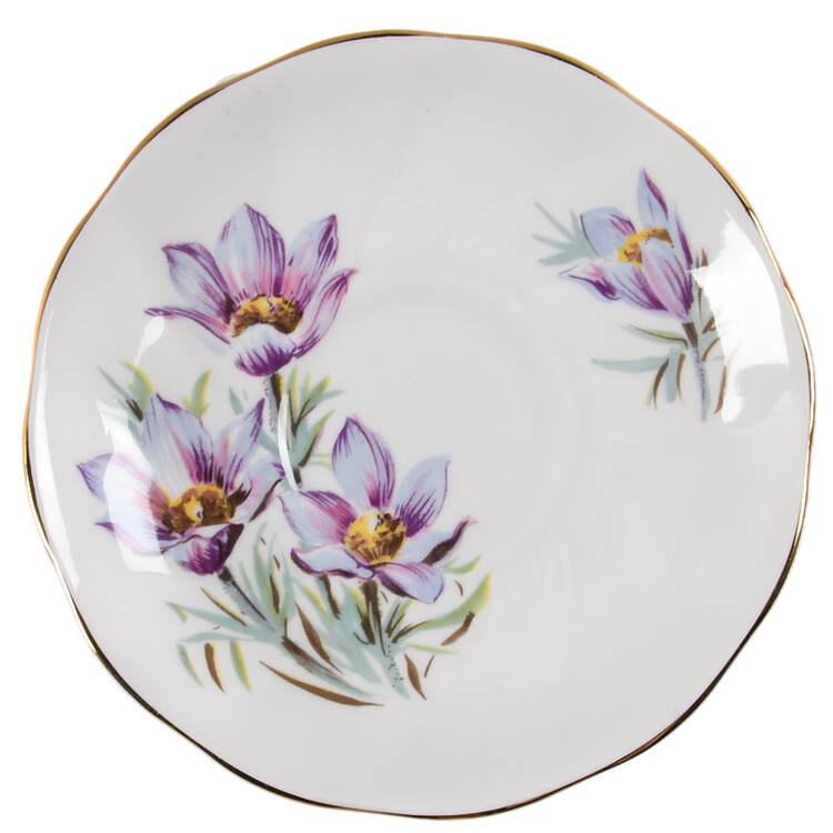 Manitoba Crocus Saucer for Footed Cup
