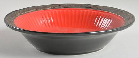 Tara Collection Red Rim Soup Bowl