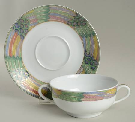 Ramage Footed Cream Soup Bowl & Saucer Set