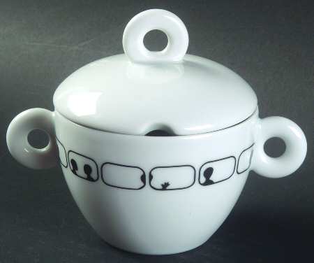 Illy Collection 2001 David Byrne Aliens Sugar Bowl & Lid