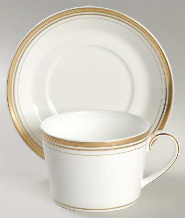 Ruban d'Or Flat Cup & Saucer Set