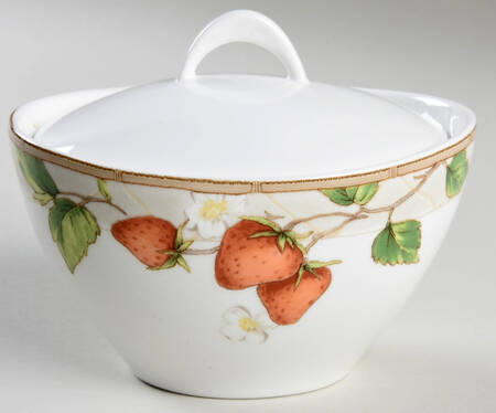 Fruit Salad Sugar Bowl & Lid