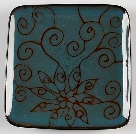 Olivia Blue Square Salad Plate