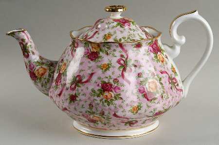 Old Country Roses (Pink Chintz) Teapot & Lid