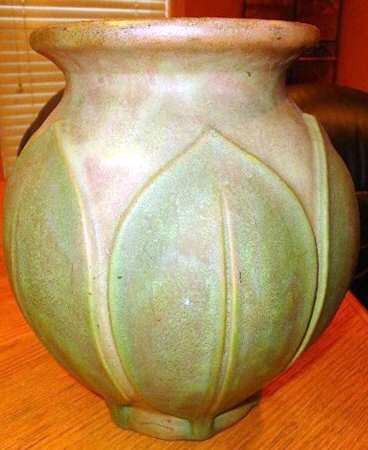 Early Velmoss Green 10" Vase