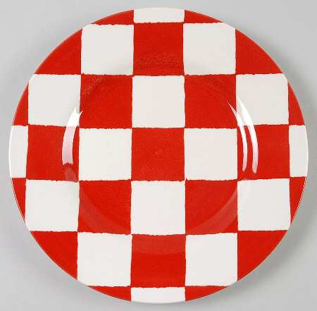 Chequers Red Salad Plate