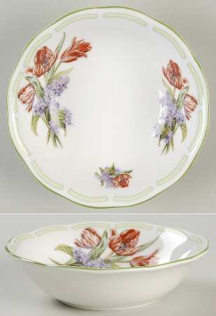 Botanical Teas (Green Trim) Fruit/Dessert (Sauce) Bowl