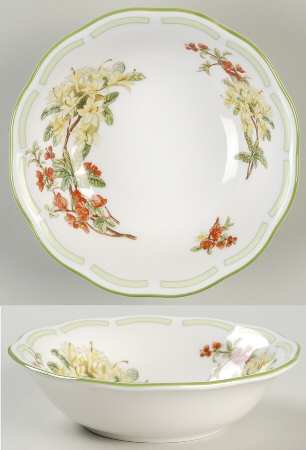 Botanical Teas (Green Trim) Fruit/Dessert (Sauce) Bowl
