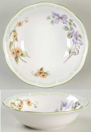 Botanical Teas (Green Trim) Fruit/Dessert (Sauce) Bowl
