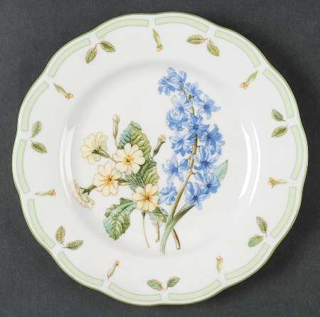 Botanical Teas (Green Trim) Salad Plate