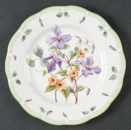 Botanical Teas (Green Trim) Salad Plate