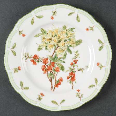 Botanical Teas (Green Trim) Salad Plate