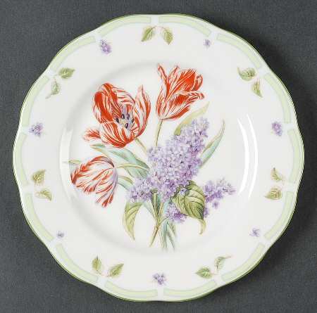 Botanical Teas (Green Trim) Salad Plate