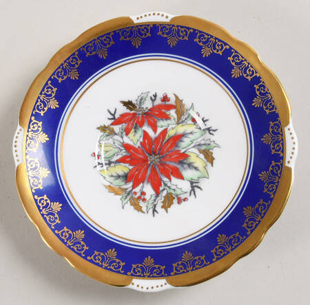 Poinsettia Saucer for Footed Cup