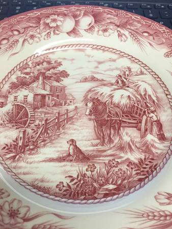 Hayride Red Dinner Plate