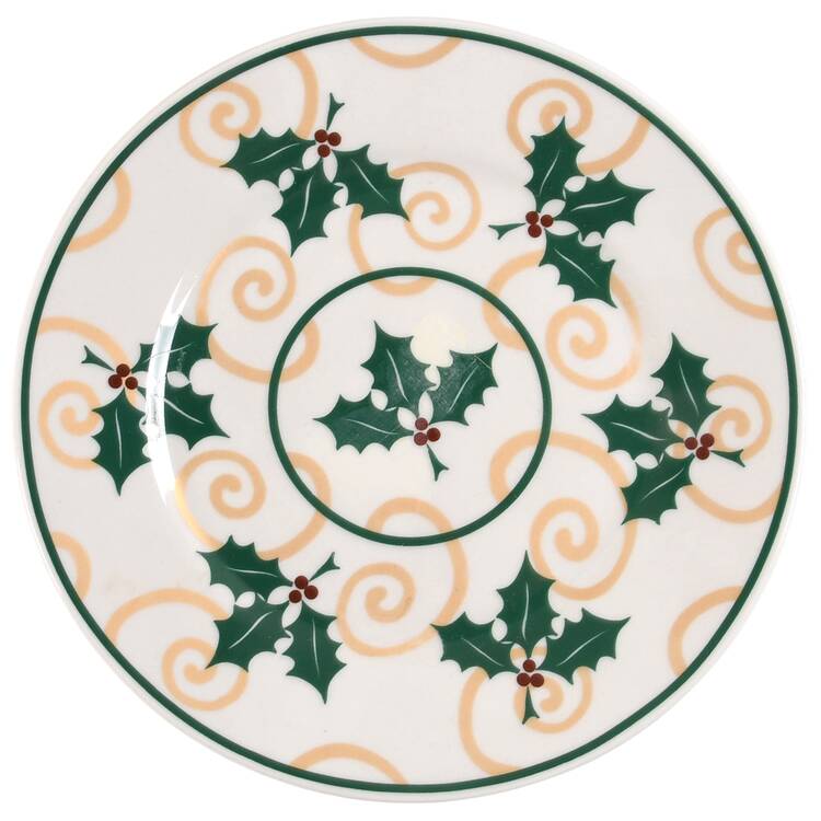 Golden Holly Salad Plate