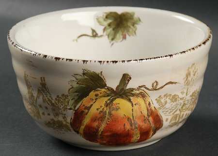 Pumpkin Fest (Beige Body) Soup/Cereal Bowl