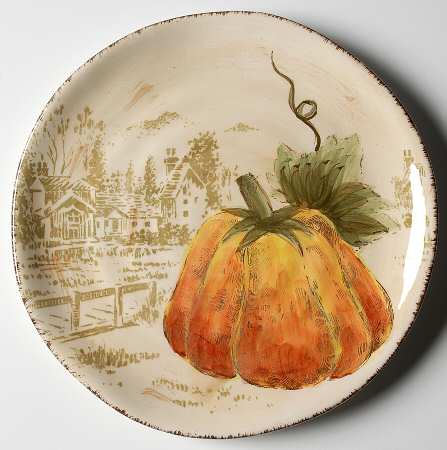 Pumpkin Fest (Beige Body) Salad Plate