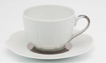 Fleur'T Platinum Flat Cup & Saucer Set