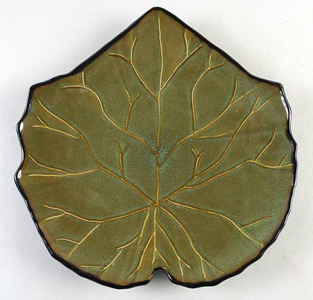 Olive Green Leaf Collection Dinner Plate